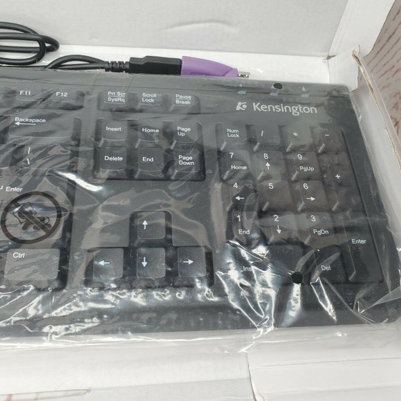 Kensington Black Spill Proof Built To Last Standard Keyboard For Life USB/PS2 - Picture 10 of 12
